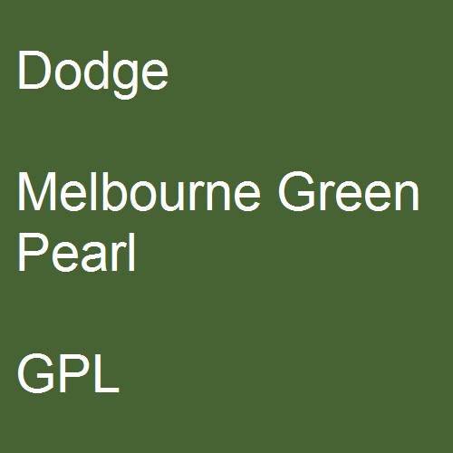 Dodge, Melbourne Green Pearl, GPL.